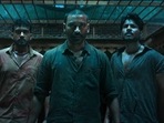 Raayan trailer: Kalidas Jayaram, Dhanush and Sundeep Kishan in a still from the film. Raayan trailer: Kalidas Jayaram, Dhanush and Sundeep Kishan in a still from the film.