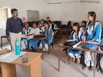 Students studying at a government secondary school in Prayagraj. (HT file) Students studying at a government secondary school in Prayagraj. (HT file)