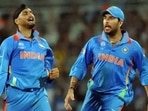 Harbhajan Singh and Yuvraj Singh(Twitter) Harbhajan Singh and Yuvraj Singh(Twitter)