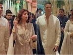 Akshay Kumar and Twinkle Khanna twin in shimmering traditional outfits at Ambani wedding Day 4. Akshay Kumar and Twinkle Khanna twin in shimmering traditional outfits at Ambani wedding Day 4.