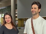 Divyanka Tripathi and Vivek Dahiya were spotted at the Mumbai airport. Divyanka Tripathi and Vivek Dahiya were spotted at the Mumbai airport.