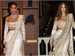 Kim Kardashian and Khloe Kardashian in similar-looking Manish Malhotra lehenga for Ambani wedding. 