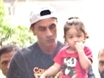 Ranbir Kapoor and Raha Kapoor were spotted in Mumbai. Ranbir Kapoor and Raha Kapoor were spotted in Mumbai.