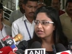 Probationary IAS officer Puja Khedkar speaks to media persons in Washim.