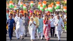 Kolkata: West Bengal Chief Minister and TMC chief Mamata Banerjee with party candidates Saugata Roy and Sayantika Banerjee during a road show for Assembly bypolls, in Kolkata, Thursday, May 23, 2024. (PTI Photo) (PTI) Kolkata: West Bengal Chief Minister and TMC chief Mamata Banerjee with party candidates Saugata Roy and Sayantika Banerjee during a road show for Assembly bypolls, in Kolkata, Thursday, May 23, 2024. (PTI Photo) (PTI)