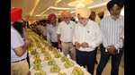 PAU V-C Satbir Singh Gosal during the exhibition in Dasuya on Tuesday. (HT Photo) PAU V-C Satbir Singh Gosal during the exhibition in Dasuya on Tuesday. (HT Photo)