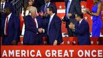 Republican presidential nominee and former US President Donald Trump and Republican vice presidential nominee JD Vance, during Day 1 of the Republican National Convention (RNC) at Fiserv Forum in Milwaukee, Wisconsin (REUTERS) Republican presidential nominee and former US President Donald Trump and Republican vice presidential nominee JD Vance, during Day 1 of the Republican National Convention (RNC) at Fiserv Forum in Milwaukee, Wisconsin (REUTERS)