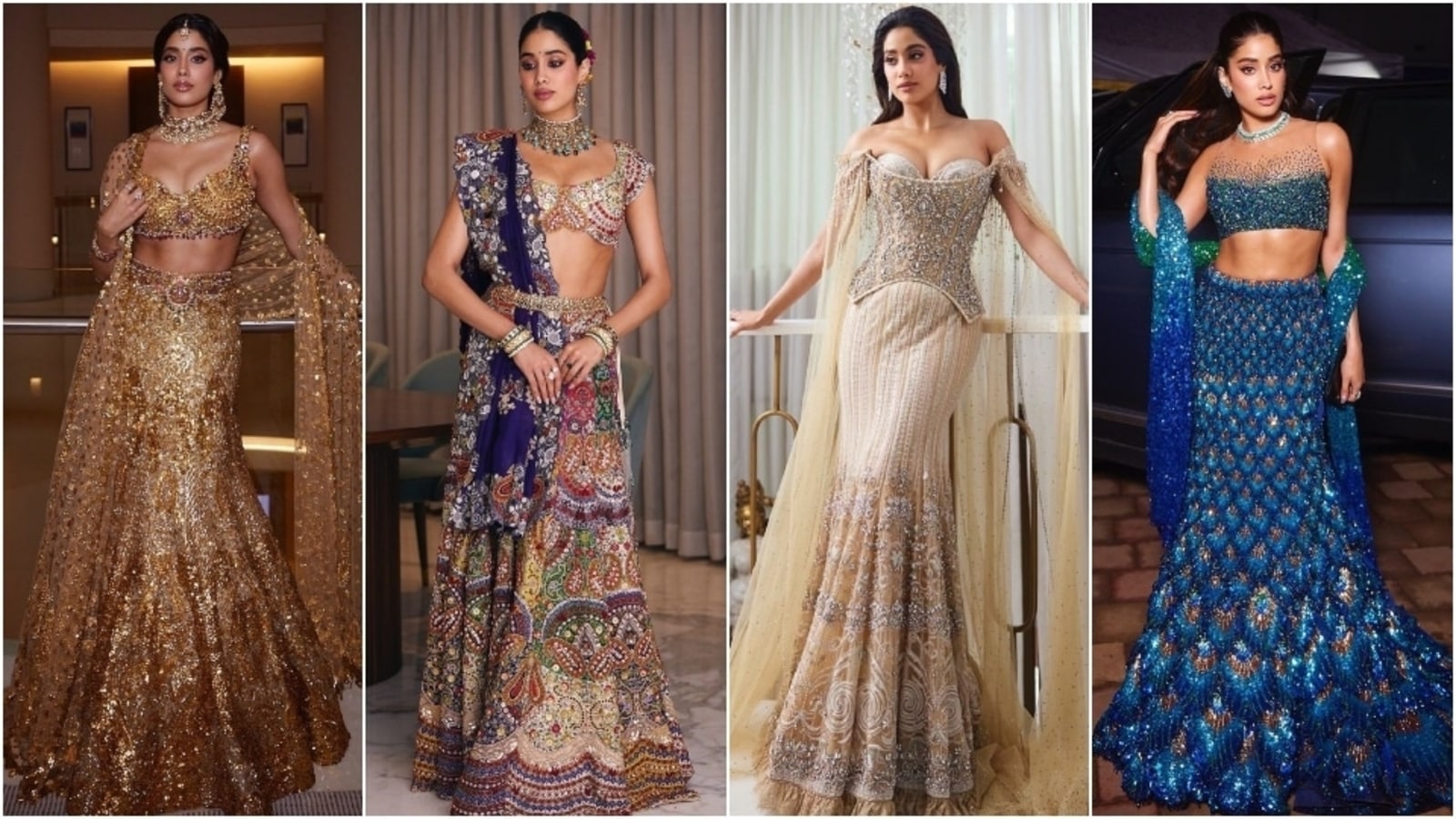 Internet thinks Janhvi Kapoor was the best-dressed celeb at Ambani wedding: All outfits she wore. Pics