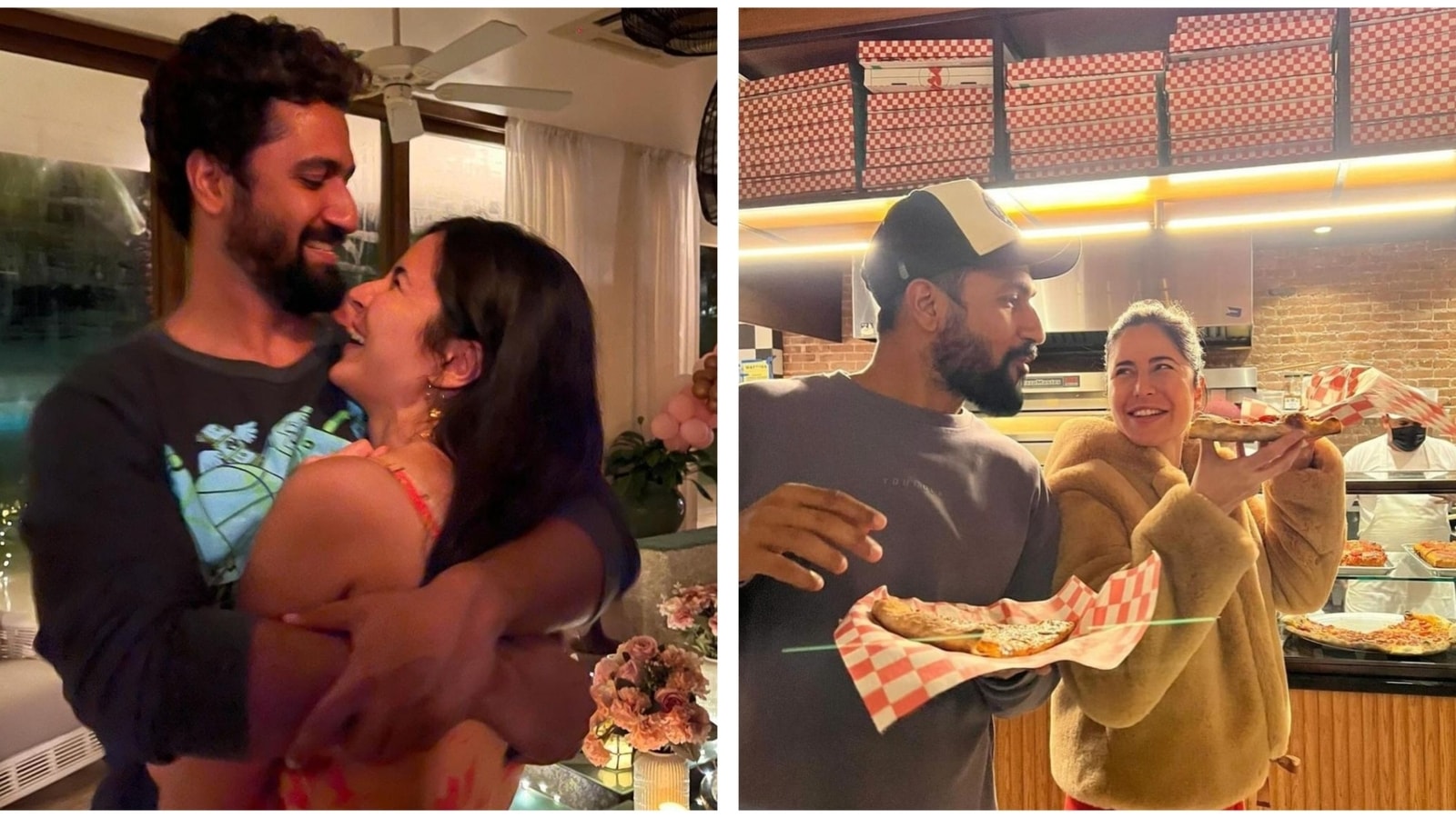 Vicky Kaushal shares unseen, adorable pics with Katrina Kaif on her birthday: From pizza fights to pujas together | Bollywood