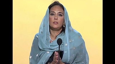 Civil Rights attorney and Republican Party leader Harmeet Dhillon offers 'Ardas' at the Republican National Convention, in Milwaukee on Monday. (ANI Photo) (Rep. National Convention/Youtube)