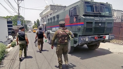 J&K Police Security Wing during a search operation. (ANI file) J&K Police Security Wing during a search operation. (ANI file)
