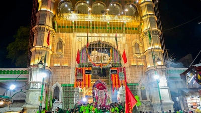 On Wednesday at 11am, the procession will reform, follow the same route, and assemble at Kalan Mahal to proceed to Karbala, Jor Bagh. (PTI/File) On Wednesday at 11am, the procession will reform, follow the same route, and assemble at Kalan Mahal to proceed to Karbala, Jor Bagh. (PTI/File)