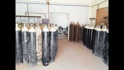 The oxygen plant in district hospital in Sonbhadra. (HT)