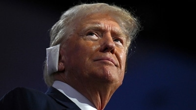 Republican presidential nominee and former President Donald Trump attends Day 1 of the Republican National Convention (RNC), at the Fiserv Forum in Milwaukee, Wisconsin, U.S., July 15, 2024. REUTERS/Callaghan O'hare (REUTERS)
