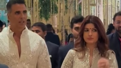 Akshay Kumar and Twinkle Khanna attend the post-wedding function of Anant Ambani and Radhika Merchant Akshay Kumar and Twinkle Khanna attend the post-wedding function of Anant Ambani and Radhika Merchant