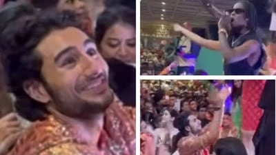 Ibrahim Ali Khan was seen asking for Nigerian singer Rema's jacket at Ambani wedding. Ibrahim Ali Khan was seen asking for Nigerian singer Rema's jacket at Ambani wedding.