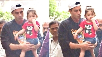 Ranbir Kapoor and Raha Kapoor were spotted in Mumbai. (Yogen Shah) Ranbir Kapoor and Raha Kapoor were spotted in Mumbai. (Yogen Shah)