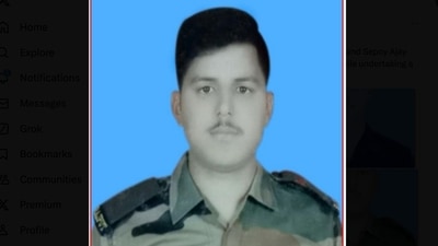 Sepoy Ajay Singh Naruka. (ANI photo) Sepoy Ajay Singh Naruka. (ANI photo)