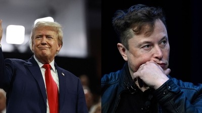 Elon Musk plans to commit $45 million per month to a new Trump super PAC. (Left Image: Joe Raedle/Getty Images/AFP (Photo by JOE RAEDLE / GETTY IMAGES NORTH AMERICA / Getty Images via AFP), Right Image: AP Photo/Susan Walsh, File) Elon Musk plans to commit $45 million per month to a new Trump super PAC. (Left Image: Joe Raedle/Getty Images/AFP (Photo by JOE RAEDLE / GETTY IMAGES NORTH AMERICA / Getty Images via AFP), Right Image: AP Photo/Susan Walsh, File)