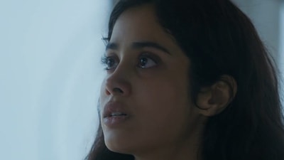 Janhvi Kapoor in a still from Ulajh trailer.