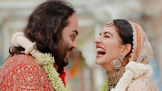 Anant Ambani and Radhika Merchant tied the knot on July 12.(Instagram/@epicstories.in)