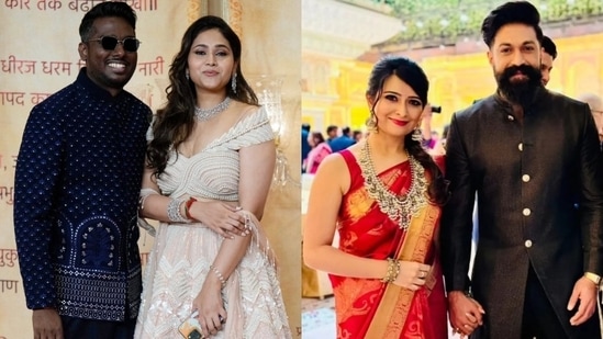 Atlee and Yash attended Anant Ambani and Radhika Merchant's wedding in Mumbai.(PTI/Sudhir Chaudhary)