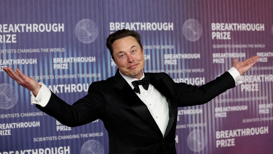 Elon Musk at the Breakthrough Prize awards in Los Angeles, California, US. (Reuters)