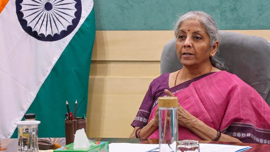 Budget 2024: Union Minister Nirmala Sitharaman is seen. (PTI)