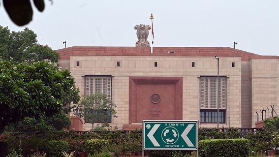 The Parliament House in New Delhi, India, on Monday, June 24, 2024. Photographer: Prakash Singh/Bloomberg (Bloomberg)