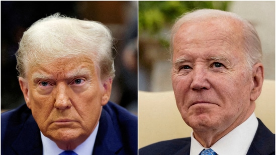 Joe Biden clarifies 'bull's-eye' remark, denies inciting violence against Donald Trump. REUTERS/Brendan McDermid and Elizabeth Frantz/File Photo/File Photo(REUTERS)