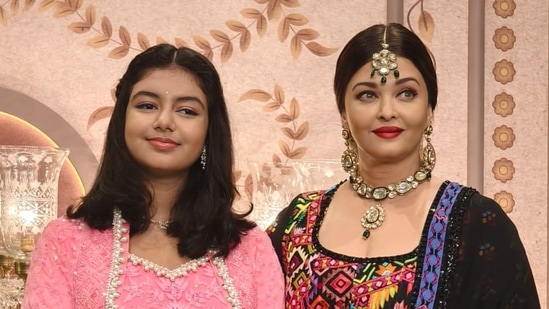 Aishwarya Rai attended the Ambani wedding with her daughter Aaradhya Bachchan