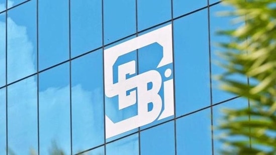 SEBI logo outside the regulators’s office (HT)