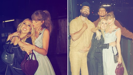 Taylor Swift shows love to pregnant Brittany Mahomes during double date with Travis Kelce