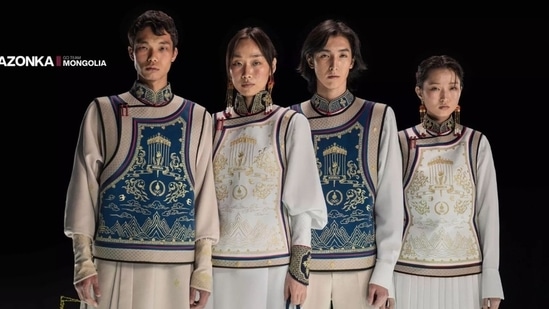 Team Mongolia's uniforms for the 2024 Paris Olympics, designed by Michel&Amazonka. (Instagram)