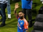 Virat Kohli waves during a ceremony at Wankhede Stadium, Mumbai, celebrating India's T20 World Cup win. (AP) Virat Kohli waves during a ceremony at Wankhede Stadium, Mumbai, celebrating India's T20 World Cup win. (AP)