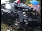 The accident appears to have been caused by speeding, as the Scorpio’s speedometer was found stuck at 164 kmph, a highly placed traffic police official said.(X) The accident appears to have been caused by speeding, as the Scorpio’s speedometer was found stuck at 164 kmph, a highly placed traffic police official said.(X)
