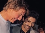 Taha Shah Badussha with Tom Cruise