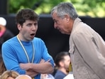 JUNE 10: OpenAI CEO Sam Altman (L) talks with Apple senior Vice President of Services Eddy Cue (R) during the Apple Worldwide Developers Conference (WWDC) on June 10, 2024 in Cupertino, California. JUNE 10: OpenAI CEO Sam Altman (L) talks with Apple senior Vice President of Services Eddy Cue (R) during the Apple Worldwide Developers Conference (WWDC) on June 10, 2024 in Cupertino, California.
