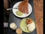 Bengaluru: A woman compared the prices of South Indian cuisine served at a restaurant in the Silicon Valley of India with the famous Rameshwaram Cafe. (X/@swagilitotally) Bengaluru: A woman compared the prices of South Indian cuisine served at a restaurant in the Silicon Valley of India with the famous Rameshwaram Cafe. (X/@swagilitotally)