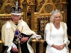 King Charles III looks up as he waits to read the King's Speech, as Queen Camilla sits beside him during the State Opening of Parliament in the House of Lords, London, Wednesday, July 17, 2024. King Charles III's speech will set out the agenda of the UK's first Labour government for 14 years. (AP Photo/Kirsty Wigglesworth, Pool) King Charles III looks up as he waits to read the King's Speech, as Queen Camilla sits beside him during the State Opening of Parliament in the House of Lords, London, Wednesday, July 17, 2024. King Charles III's speech will set out the agenda of the UK's first Labour government for 14 years. (AP Photo/Kirsty Wigglesworth, Pool)