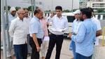 DC Nishant Kumar Yadav inspects the site of the proposed ISBT in Sihi village along the Dwarka Expressway in Gurugram on Wednesday. (HT Photo) DC Nishant Kumar Yadav inspects the site of the proposed ISBT in Sihi village along the Dwarka Expressway in Gurugram on Wednesday. (HT Photo)
