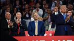 Former US President Donald Trump (right) applaud speakers on the second day of the Republican National Convention at the Fiserv Forum in Milwaukee, Wisconsin, on Tuesday. (AFP) Former US President Donald Trump (right) applaud speakers on the second day of the Republican National Convention at the Fiserv Forum in Milwaukee, Wisconsin, on Tuesday. (AFP)