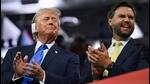 Republican presidential nominee and former US President Donald Trump (left) and Republican vice-presidential nominee JD Vance applaud on Day 2 of the Republican National Convention, in Milwaukee, Wisconsin, on Tuesday. (REUTERS) Republican presidential nominee and former US President Donald Trump (left) and Republican vice-presidential nominee JD Vance applaud on Day 2 of the Republican National Convention, in Milwaukee, Wisconsin, on Tuesday. (REUTERS)