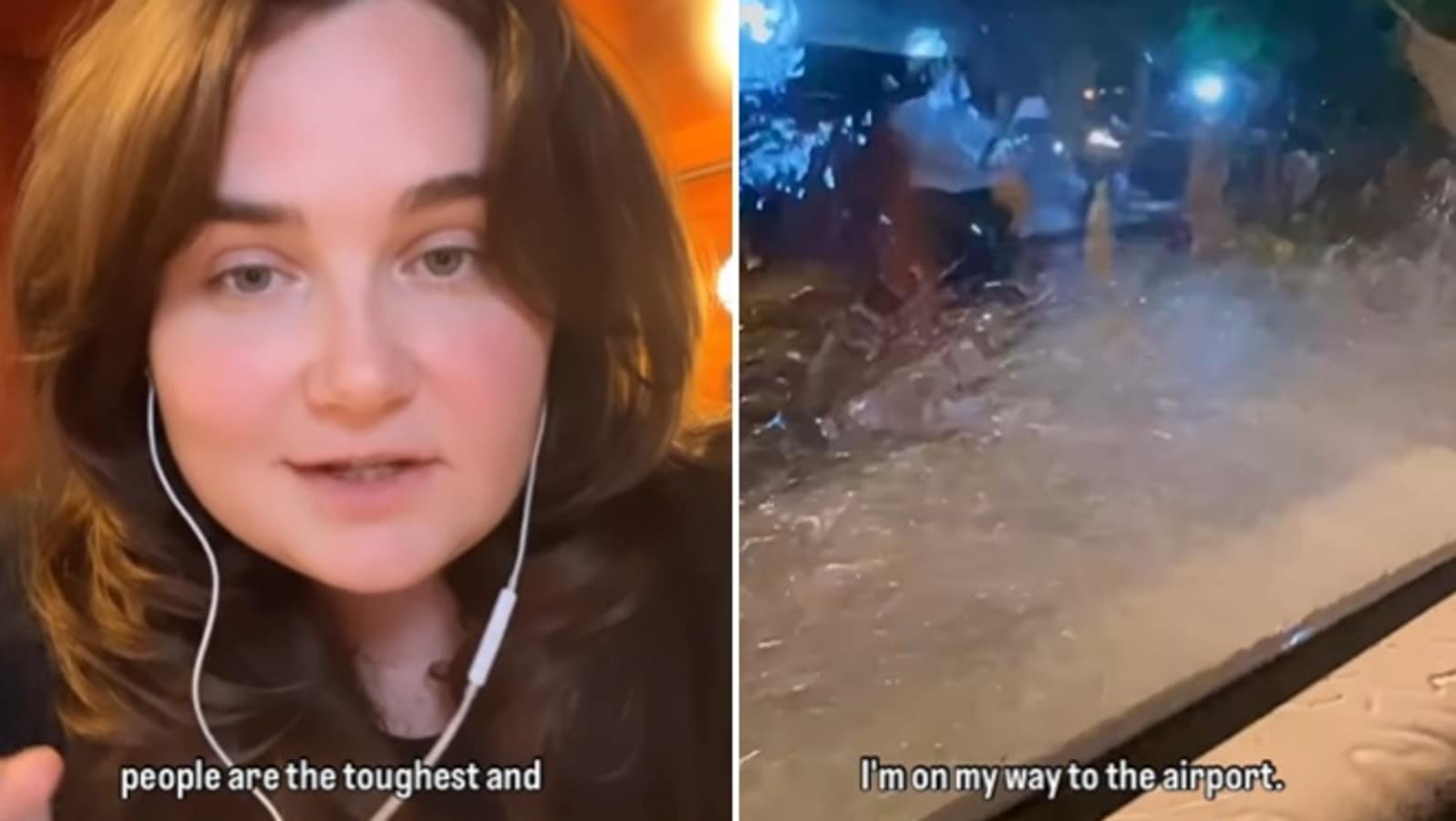 'Indian people are the toughest': Australian woman on Uber driver navigating flooded Mumbai street