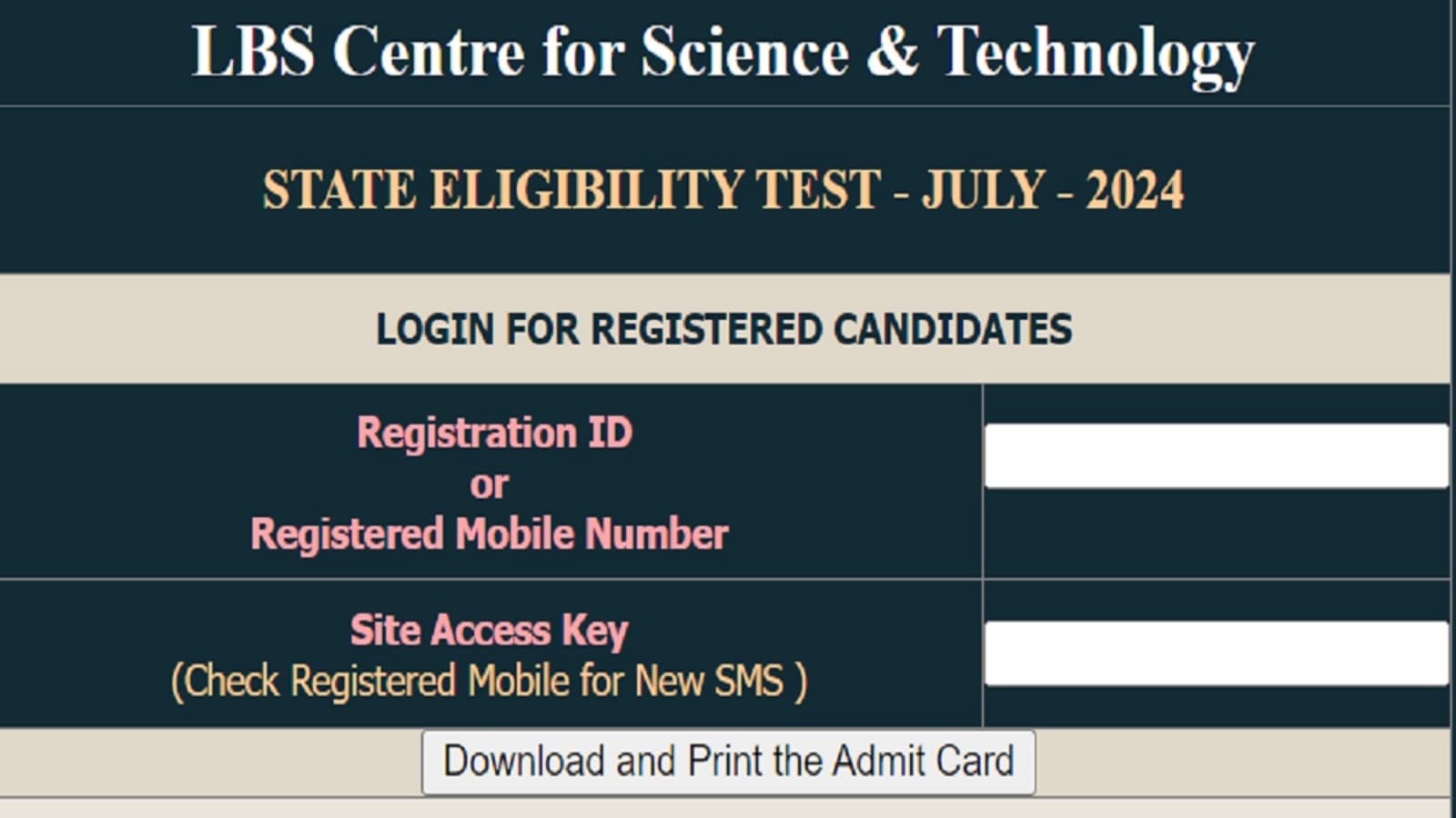 Kerala SET July Admit Card 2024 released at lbsedp.lbscentre.in, download link here