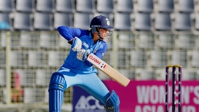 Smriti Mandhana plays a shot. (PTI) Smriti Mandhana plays a shot. (PTI)