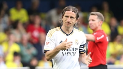Real Madrid's Luka Modric reacts during the Spanish La Liga soccer match between Villareal and Real Madrid (AP) Real Madrid's Luka Modric reacts during the Spanish La Liga soccer match between Villareal and Real Madrid (AP)