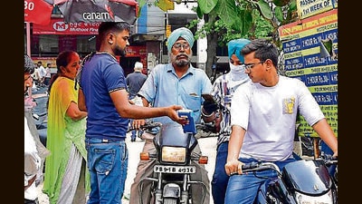 Term of the last contract foe he six parking lots in Ludhiana expired in November 2023 (Manish/HT ) Term of the last contract foe he six parking lots in Ludhiana expired in November 2023 (Manish/HT )
