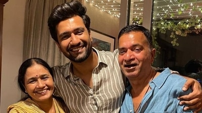 Vicky Kaushal with mother Veena and father Sham Kaushal. (File Photo) Vicky Kaushal with mother Veena and father Sham Kaushal. (File Photo)