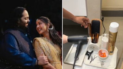 Snapshot of the hairpins and Mentos at Anand Ambani and Radhika Merchant's wedding. Snapshot of the hairpins and Mentos at Anand Ambani and Radhika Merchant's wedding.
